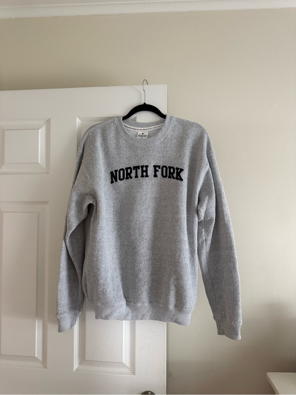 North Fork Gray Crewneck Sweater
